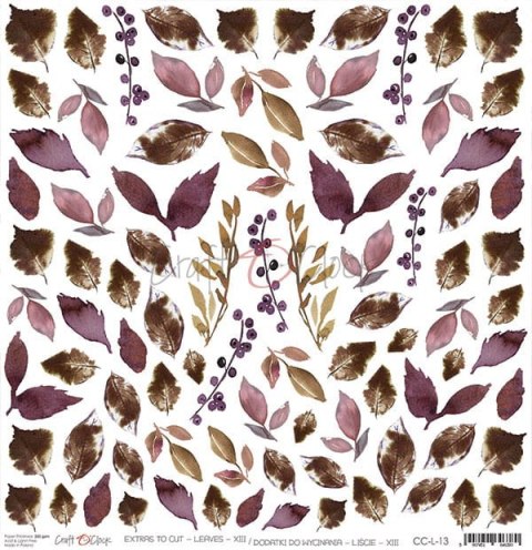 LIŚCIE - XIII- arkusz dodatków do wycięcia [CC-L-13]