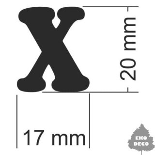 Literka do napisów - X 17x20mm-  ED