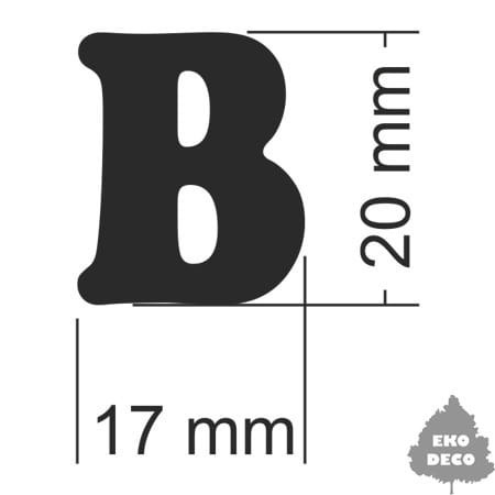 Literka do napisów - B 17x20mm-  ED