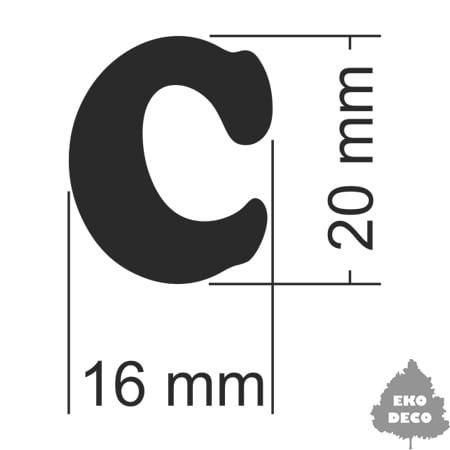Literka do napisów - C 16x20mm-  ED