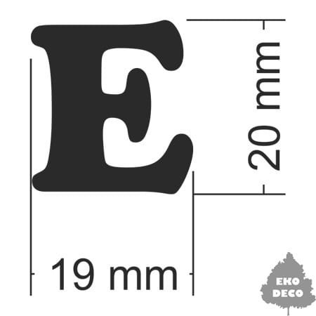 Literka do napisów - E 19x20mm-  ED