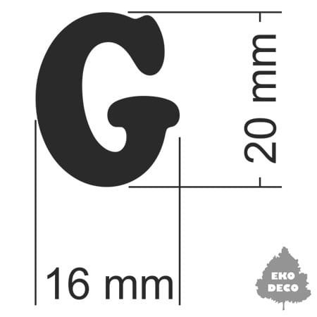 Literka do napisów - G 16x20mm-  ED