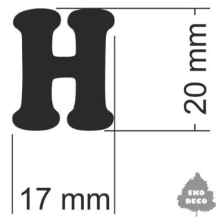 Literka do napisów - H 17x20mm-  ED