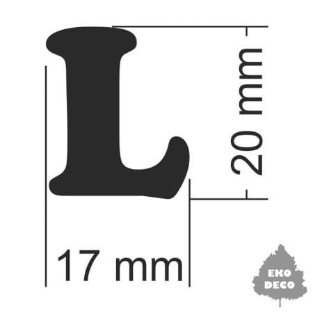 Literka do napisów - L 17x20mm-  ED