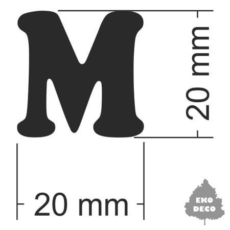 Literka do napisów - M 20x20mm-  ED