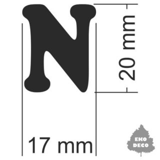 Literka do napisów - N 17x20mm-  ED