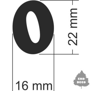 Literka do napisów - O 16x22mm-  ED