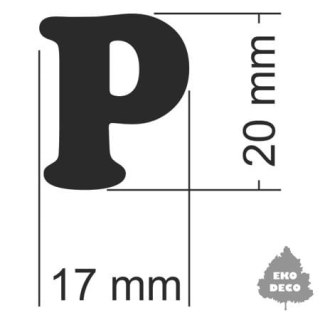 Literka do napisów - P 17x20mm-  ED