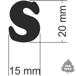 Literka do napisów - S 15x20mm-  ED