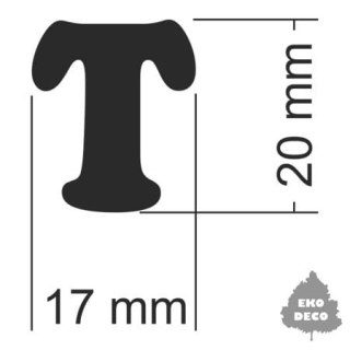 Literka do napisów - T 17x20mm-  ED