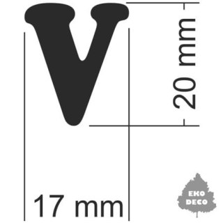 Literka do napisów - V 17x20mm-  ED