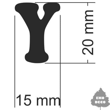 Literka do napisów - Y 15x20mm-  ED