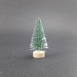 MINI CHOINKA DO DEKORACJI ZIELONA OŚNIEŻONA 4cm [506-127]