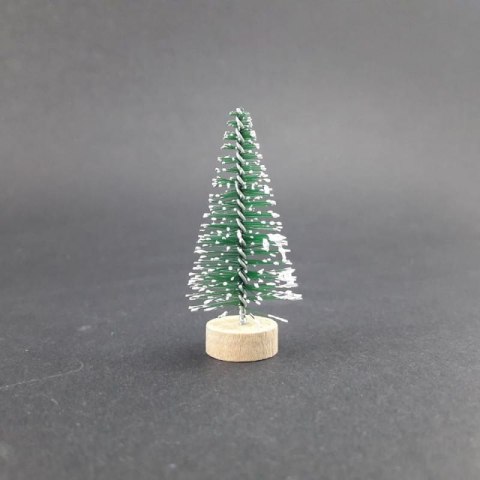 MINI CHOINKA DO DEKORACJI ZIELONA OŚNIEŻONA 4cm [506-127]