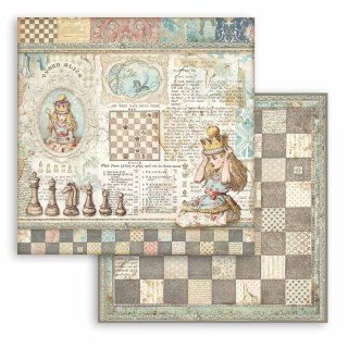 Papier do scrapbookingu 30x30cm Stamperia ALICE KRÓLOWA SBB816