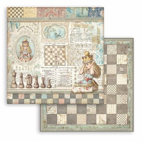 Papier do scrapbookingu 30x30cm Stamperia ALICE KRÓLOWA SBB816