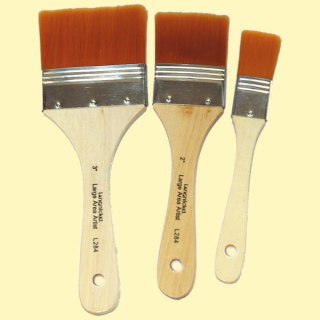 Pędzelki nylonowe szerokie kpl 3 szt