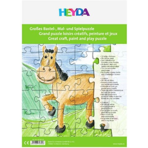Puzzle kartonowe 35x50 (12 części + ramka) do samodzielnego ozdobienia HEYDA
