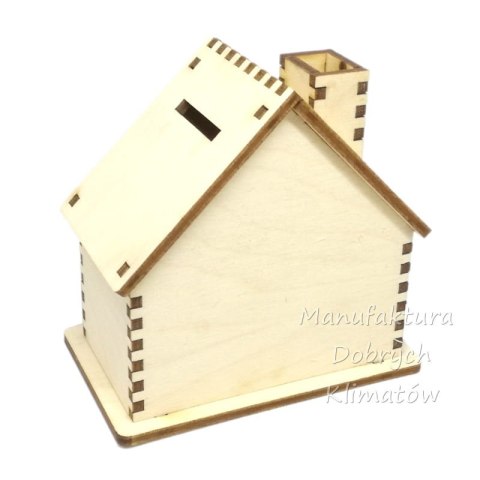 Skarbonka domek mały sklejka