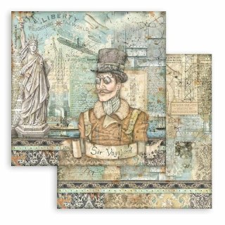 Stamperia Zestaw 10 szt, papierów do scrapbookingu 30x30cm AVIATOR SBBL112