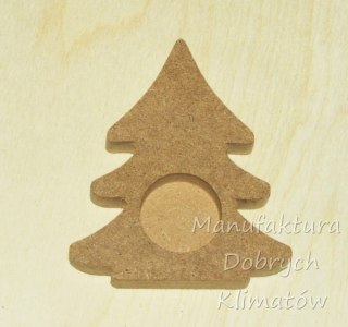 Świecznik choinka mała 130x110mm na 1 świeczkę MDF 18mm (015)