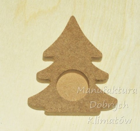 Świecznik choinka mała 130x110mm na 1 świeczkę MDF 18mm (015)
