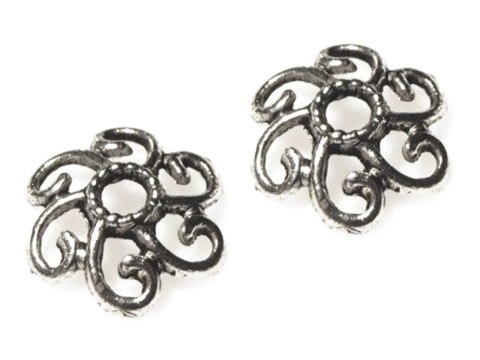 Zakończenie do bombek i jajek nr.10 - srebrne - 10szt