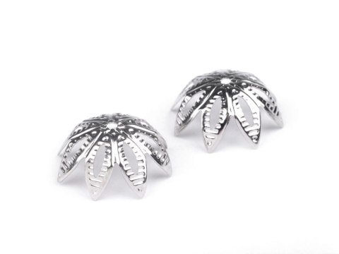 Zakończenie do bombek i jajek nr 13 - srebro - komplet 10szt