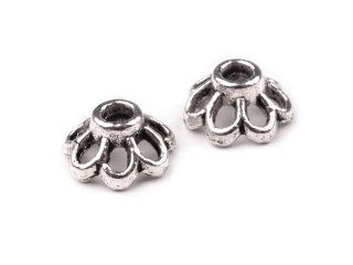 Zakończenie do bombek i jajek nr 20 - srebrne 8 szt