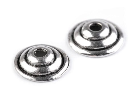 Zakończenie do bombek i jajek nr 22 - srebrne 10 szt