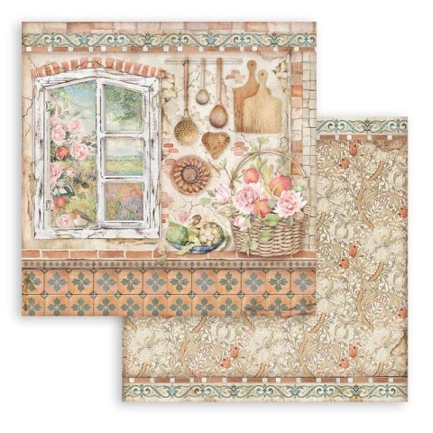 Zestaw 10 szt, papierów do scrapbookingu 30x30cm CASA GRANDA SBBL99