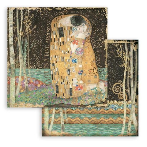 Zestaw 10 szt, papierów do scrapbookingu 30x30cm KLIMT SBBL97