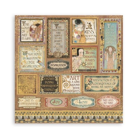 Zestaw 10 szt, papierów do scrapbookingu 30x30cm KLIMT SBBL97