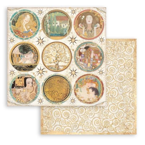 Zestaw 10 szt, papierów do scrapbookingu 30x30cm KLIMT SBBL97