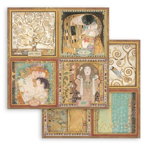 Zestaw 10 szt, papierów do scrapbookingu 30x30cm KLIMT SBBL97
