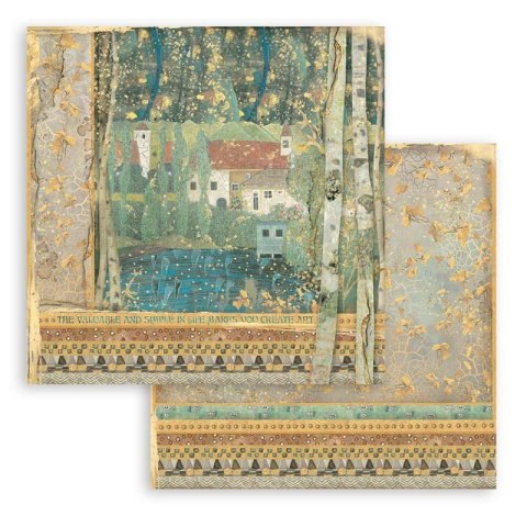 Zestaw 10 szt, papierów do scrapbookingu 30x30cm KLIMT SBBL97