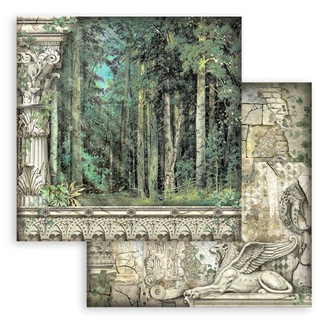 Zestaw 10 szt, papierów do scrapbookingu 30x30cm MAGIC FOREST SBBL130