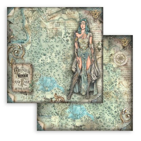 Zestaw 10 szt, papierów do scrapbookingu 30x30cm MAGIC FOREST SBBL130
