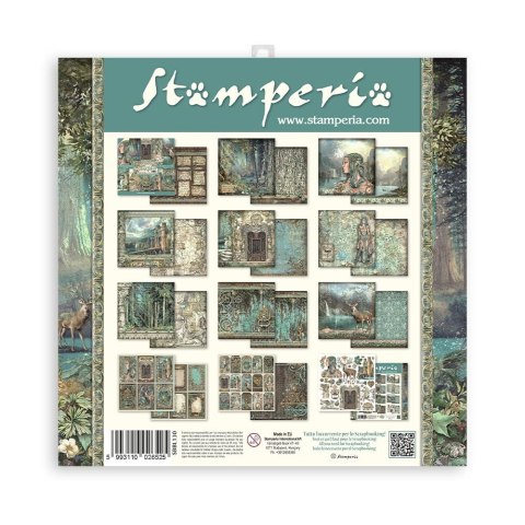 Zestaw 10 szt, papierów do scrapbookingu 30x30cm MAGIC FOREST SBBL130