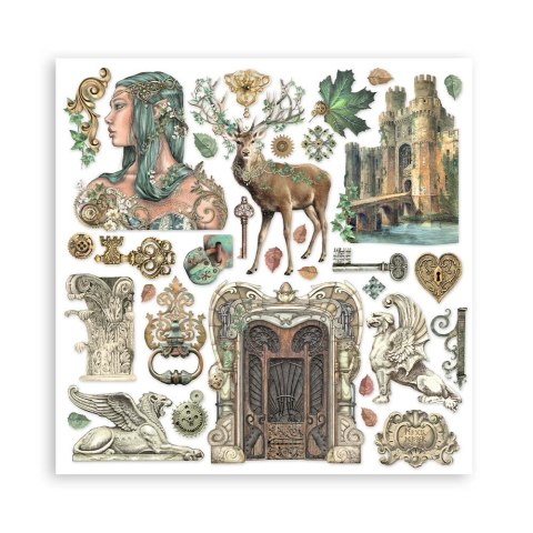 Zestaw 10 szt, papierów do scrapbookingu 30x30cm MAGIC FOREST SBBL130
