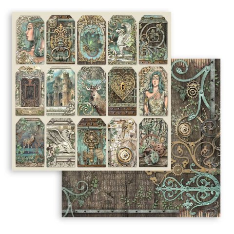 Zestaw 10 szt, papierów do scrapbookingu 30x30cm MAGIC FOREST SBBL130