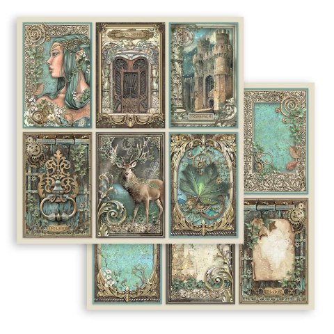 Zestaw 10 szt, papierów do scrapbookingu 30x30cm MAGIC FOREST SBBL130