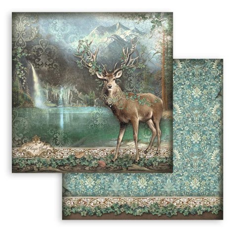 Zestaw 10 szt, papierów do scrapbookingu 30x30cm MAGIC FOREST SBBL130