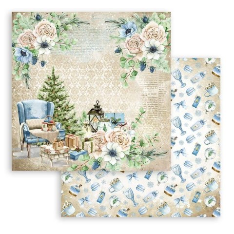 Zestaw 10 szt, papierów do scrapbookingu 30x30cm ROMANTIC COZY WINTERS BBL120
