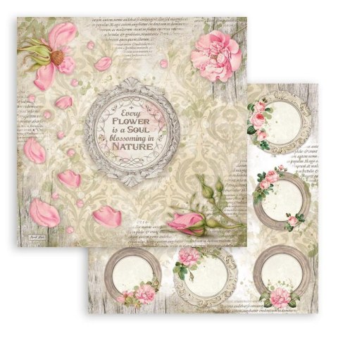 Zestaw 10 szt, papierów do scrapbookingu 30x30cm ROMANTIC GARDEN SBBL102