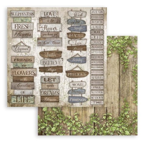 Zestaw 10 szt, papierów do scrapbookingu 30x30cm ROMANTIC GARDEN SBBL102