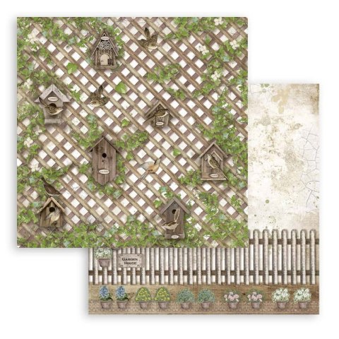 Zestaw 10 szt, papierów do scrapbookingu 30x30cm ROMANTIC GARDEN SBBL102