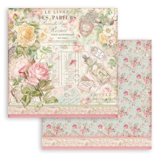 Zestaw 10 szt, papierów do scrapbookingu 30x30cm ROSE PARFUM BBL125