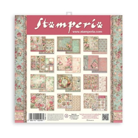 Zestaw 10 szt, papierów do scrapbookingu 30x30cm ROSE PARFUM BBL125