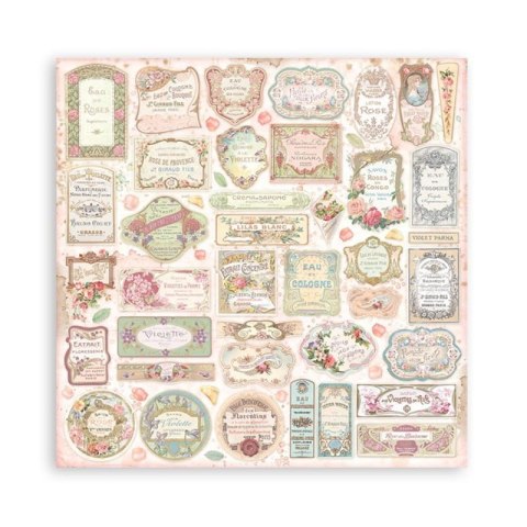 Zestaw 10 szt, papierów do scrapbookingu 30x30cm ROSE PARFUM BBL125